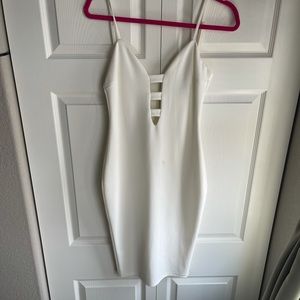 Sexy All White Bodycon Dress